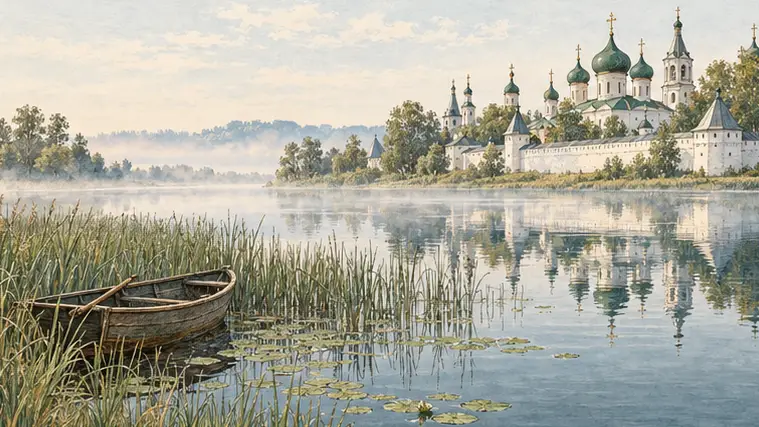 Иллюстрация к статье «Лодка и катамаран на озере Неро: что видно с воды и как кататься безопасно»