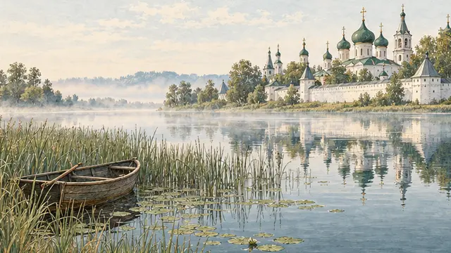 Иллюстрация к статье «Лодка и катамаран на озере Неро: что видно с воды и как кататься безопасно»