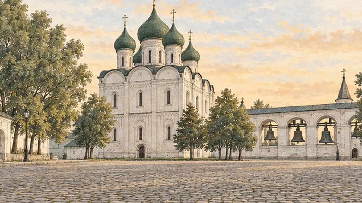 Иллюстрация к статье «Успенский собор Ростова Великого: история, росписи, святыни и звонница»